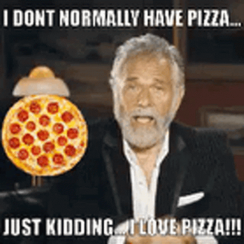 Cat Eating Pizza Time GIF