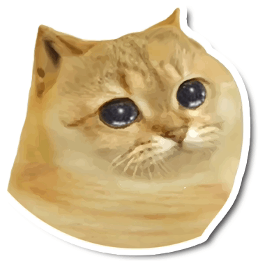 Cat Eyes Screaming Out Sticker GIF