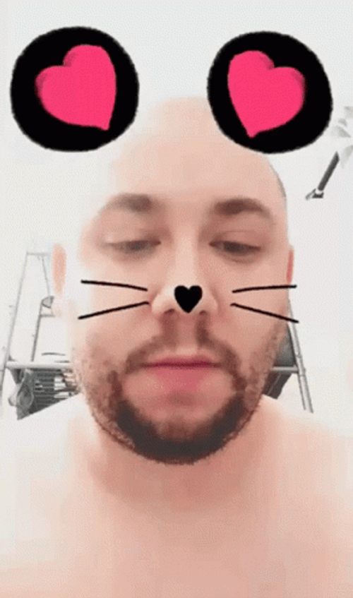 Cat Face App Biting Lip GIF