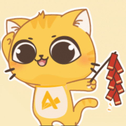 Cat Fireworks Cute Happy New Year GIF