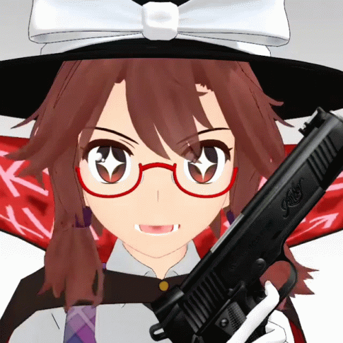 Cat Girl Anime With Gun Smack GIF