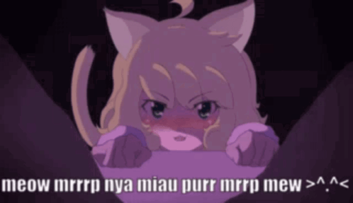 Cat Girl Meow Mrrrp Nya Miau Purr Mrrp Mew