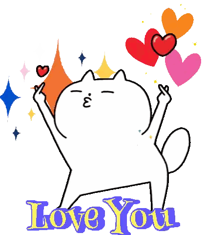 Cat Giving Middle Finger Love You