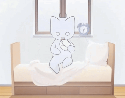 Cat Holding Clock at 7:20