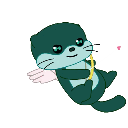 Cat Holding Heart and Bow and Arrow