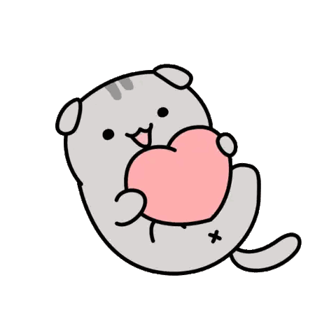 Cat Holding Heart