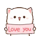 Cat Holding I Love You Sign