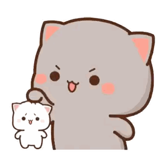 Cat Holding Small White Cat