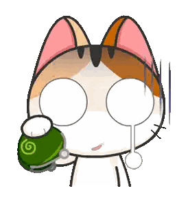 Cat Holding Spiral Cup