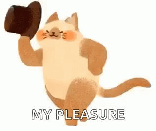 Cat Holding Top Hat GIF