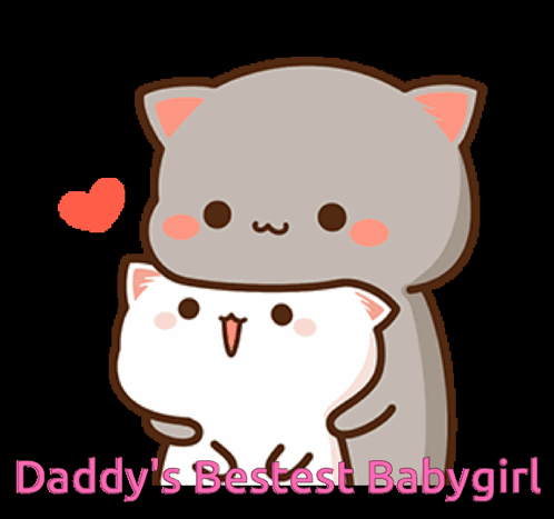 Cat Hugging Another With Daddy's Bestest Babygirl
