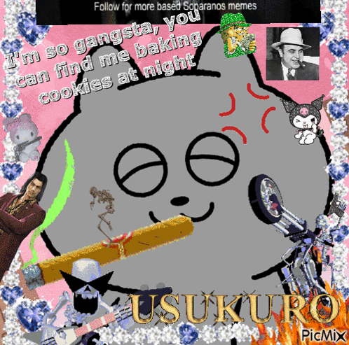 Cat I'm So Gangsta You Can Find Me Baking Cookies at Night