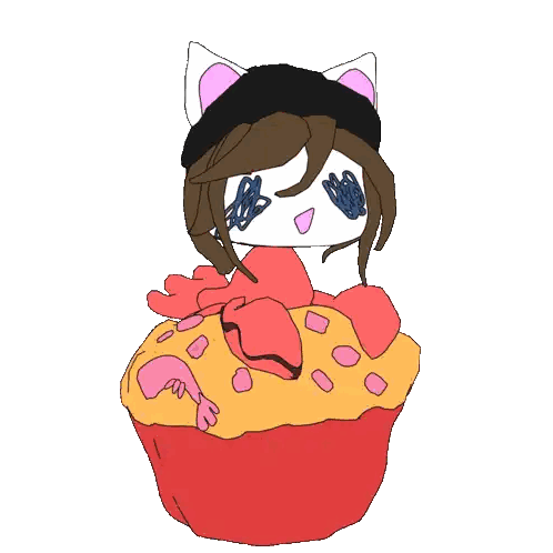 Cat In Cupcake With Flamingo