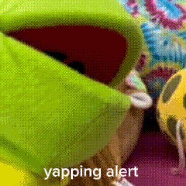 Cat In Green Hat Yapping Alert GIF
