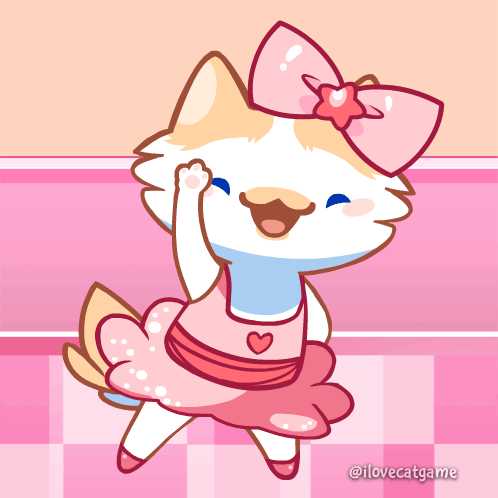 Cat In Pink Dress GIF