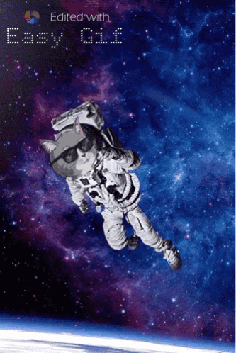 Cat in Sunglasses Floating in Space Easy Golf