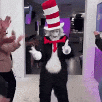 Cat in the Hat Costume Dancing With People