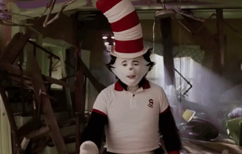 Cat in the Hat in White Skull Shirt
