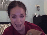 Cat Kiss Happy Mom GIF