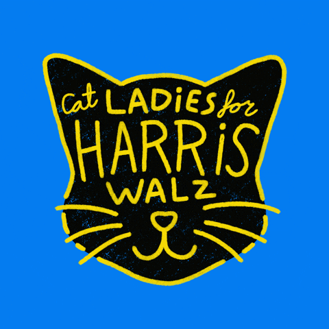 Cat Ladies For Harris Walz GIF