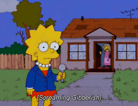 Cat Lady And Lisa Simpson GIF