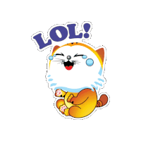 Cat Laugh Sticker GIF