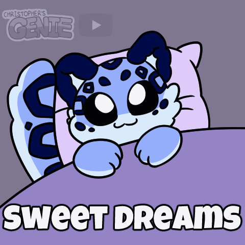 Cat Laying in Bed Sweet Dreams