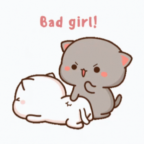 Cat Laying On Another Cat Bad Girl GIF