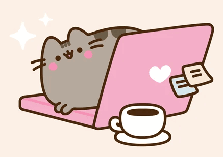 Cat Laying on Laptop Next to Coffee