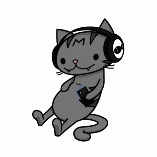 Cat Listening To Music Ouvindo Música GIF