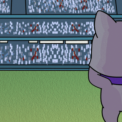 Cat Looking At Scoreboard Saying A GIF