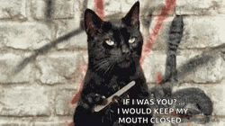 Cat Nail File Keeping Mouth Closed GIF