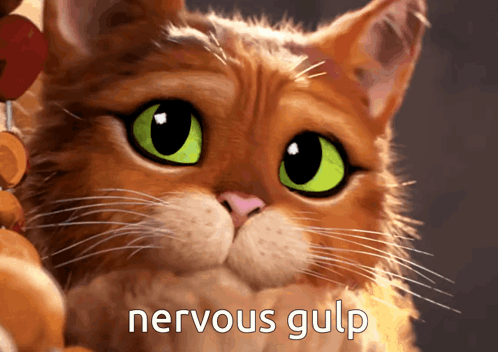 Cat Nervous Gulp