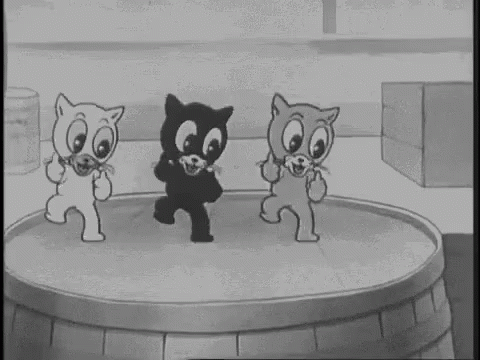 Cat Party Three Little Kittens GIF