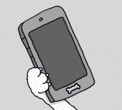 Cat Paws Holding Smartphone