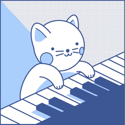 Cat Piano Playing With Emotions GIF