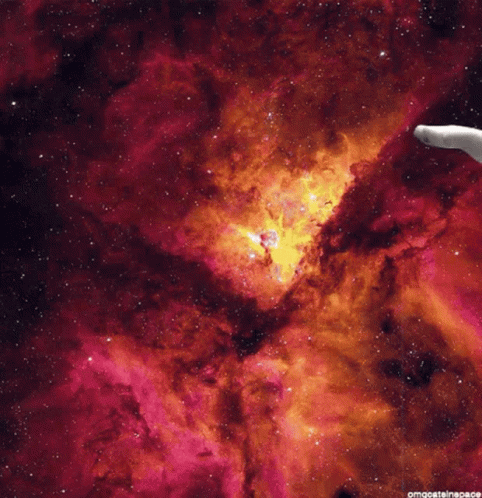 Cat Reaching Into Galaxy With Caption Omgosteinspace