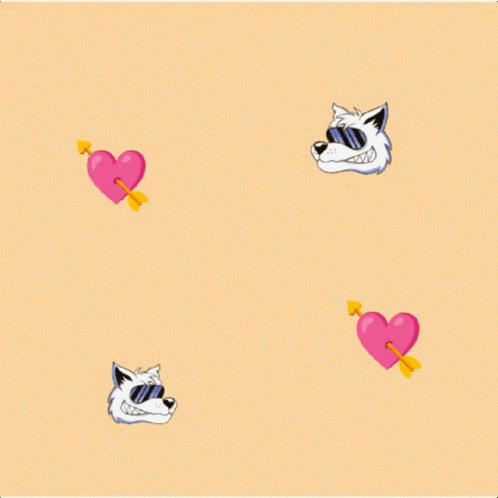 Cat's Face With Smiley Behind GIF