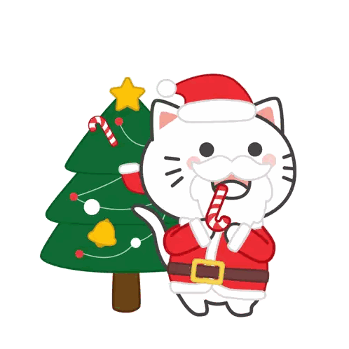 Cat Santa With Candy Cane