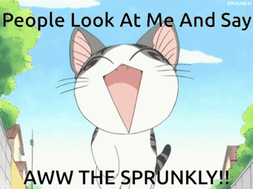 Cat Saying Aww the Sprunkly