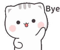 Cat Saying Bye with Finger