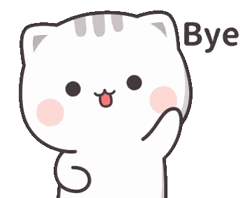 Cat Saying Bye with Tongue Out