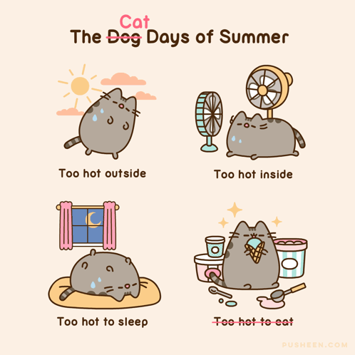 Cat Saying Cat the Dog Days of Summer