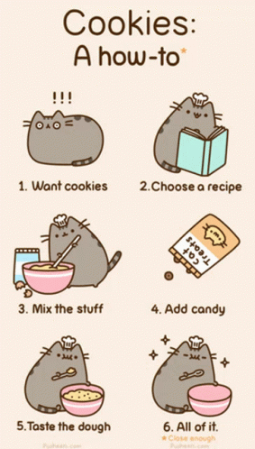 Cat Saying Cookies a How-To