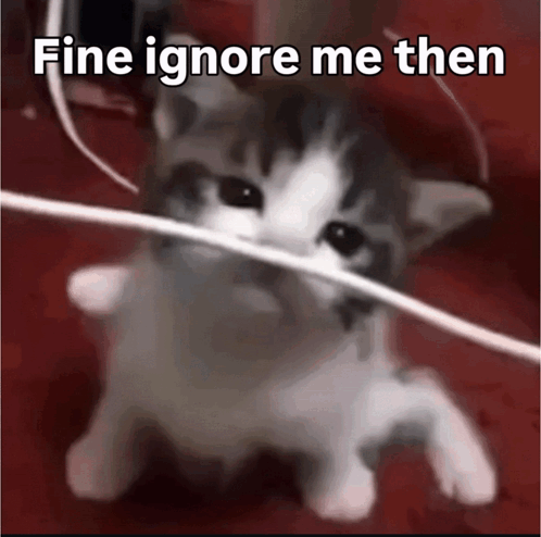Cat Saying Fine Ignore Me Then GIF