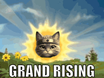 Cat Saying Grand Rising