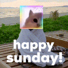 Cat Saying Happy Sunday