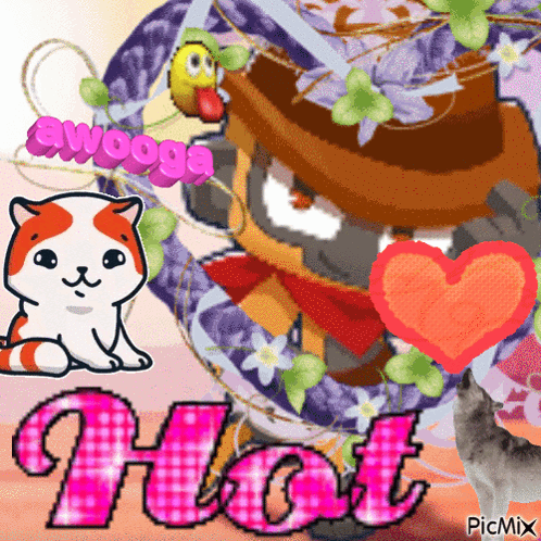 Cat Saying Hot