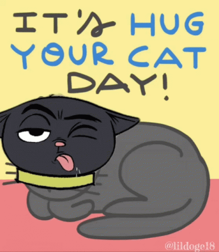 Cat Saying Hug Your Cat Day