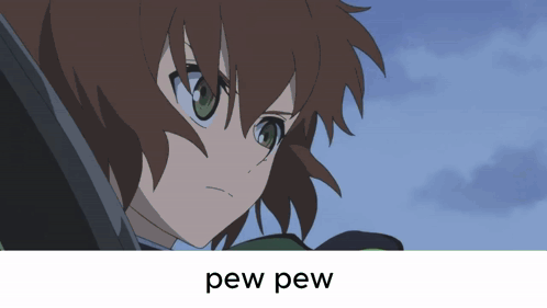 Cat Saying Pew Pew Pew in Red